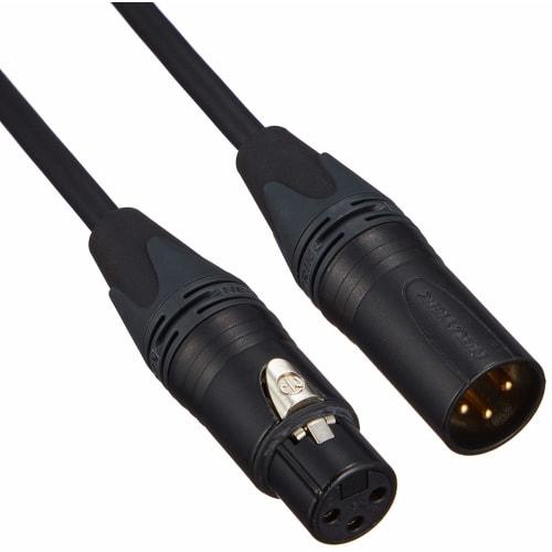 CANARE XLR Microphone Cable with Neutrik Connector, Black, 3m, EC03-B/Black