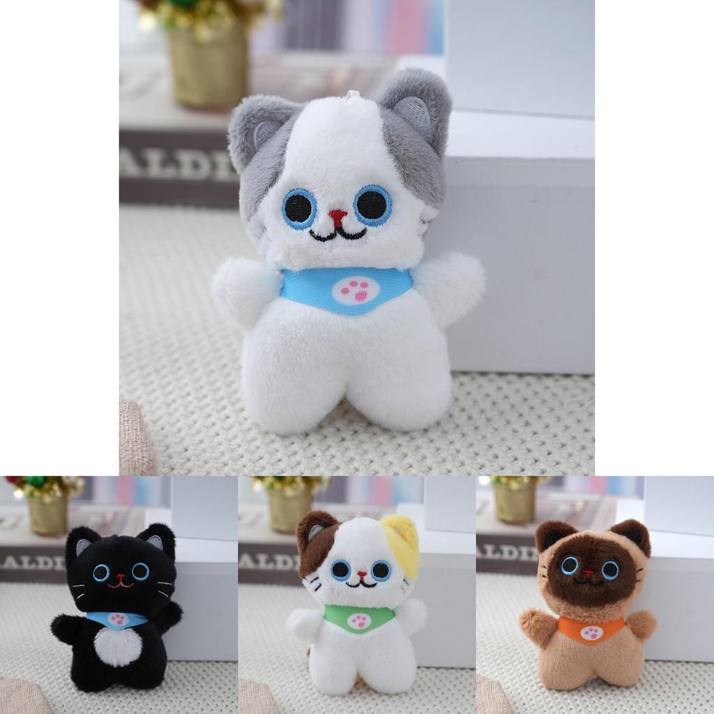 Cute Cat Plush Keychain Soft Kitten Bag Charm Adorable Furry Stuffed Doll