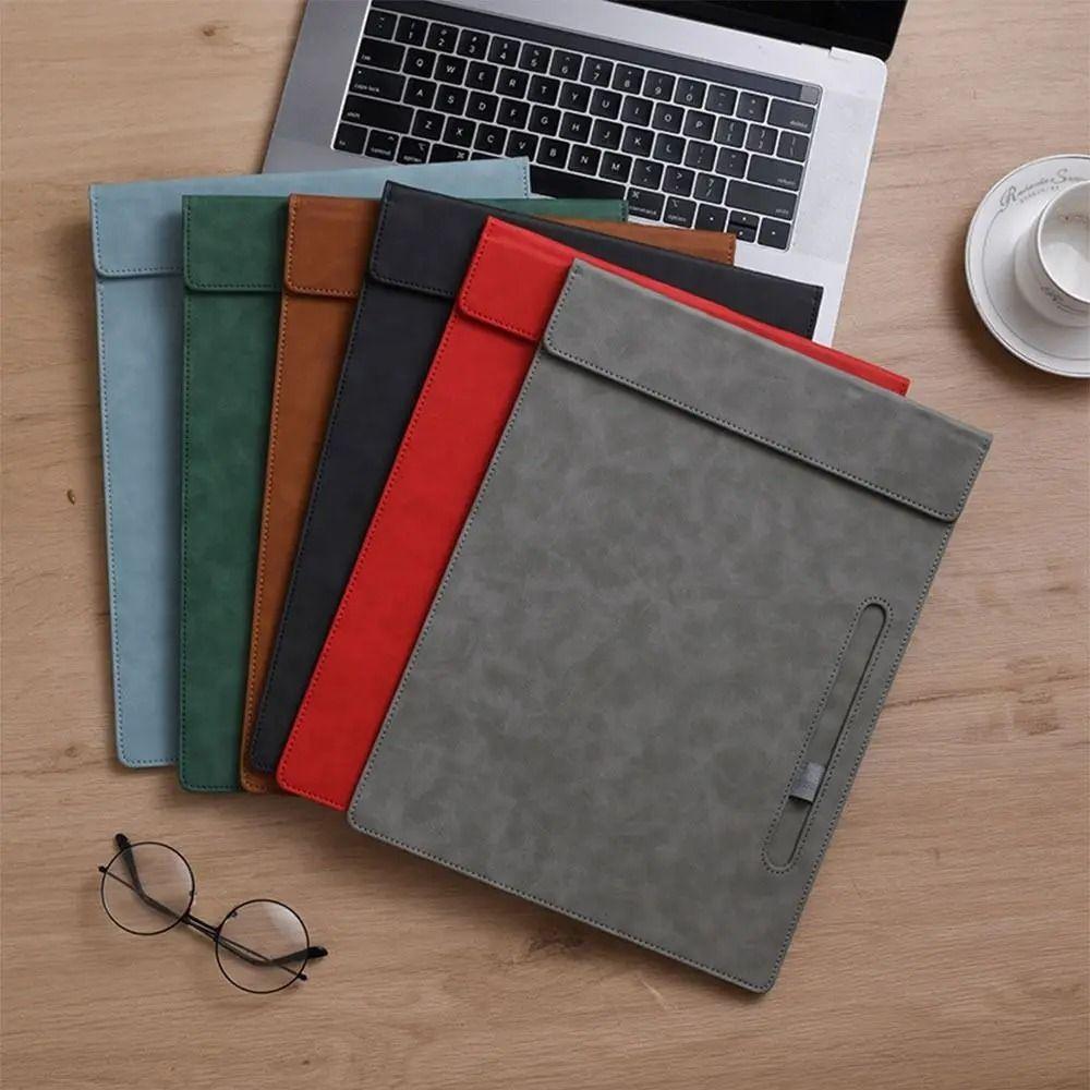 

a4 Writing Clipboard PU Leather Paper Folder Vintage Writing Board Teacher чорний