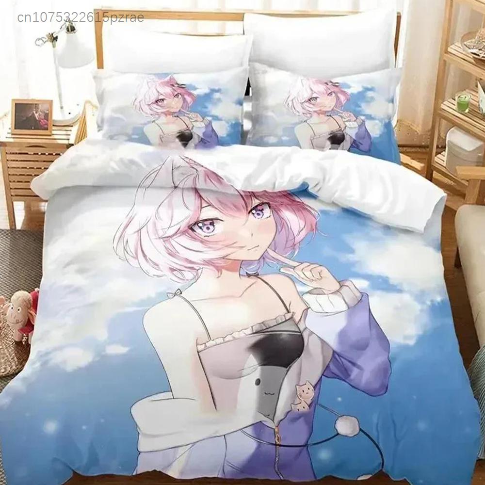 Anime Nyatasha Nyanners Bedding Set For Bedroom Soft Modern Bedspreads Comefortable Kids Duvet Cover Quilt Cover And Pillowcase