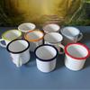 Caneca de Esmalte Retrô para Café e Acampamento