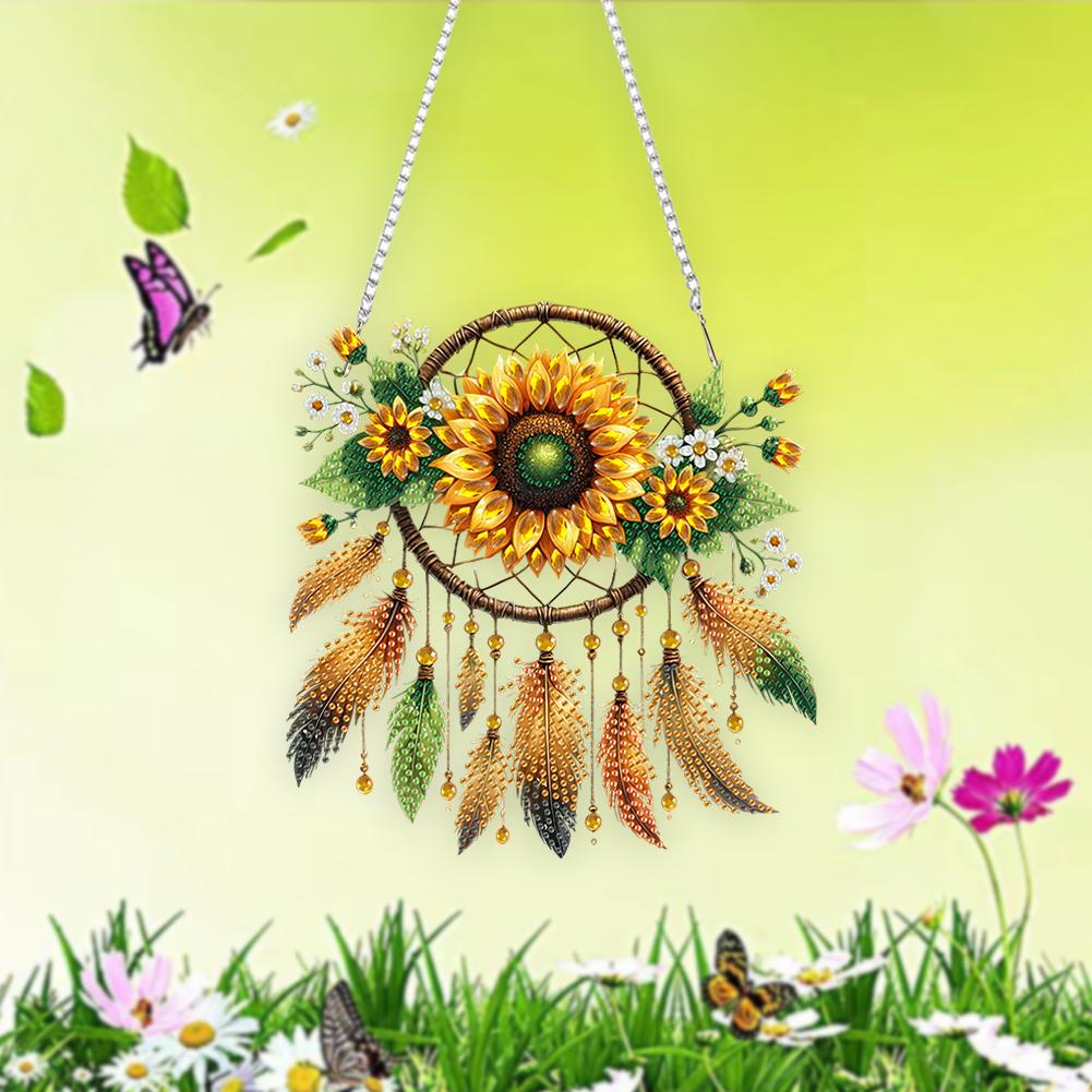 Acrylic Special Shape Dreamcatcher Rhinestone Diamond Art Pendants Diamond Painting Ornaments Diamond Painting Hanging Pendant