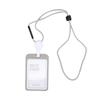 Vertical Double Side ID Badge Holder With Adjustable Neck Lanyard Retractable Anti-Slip Design Work Card Case