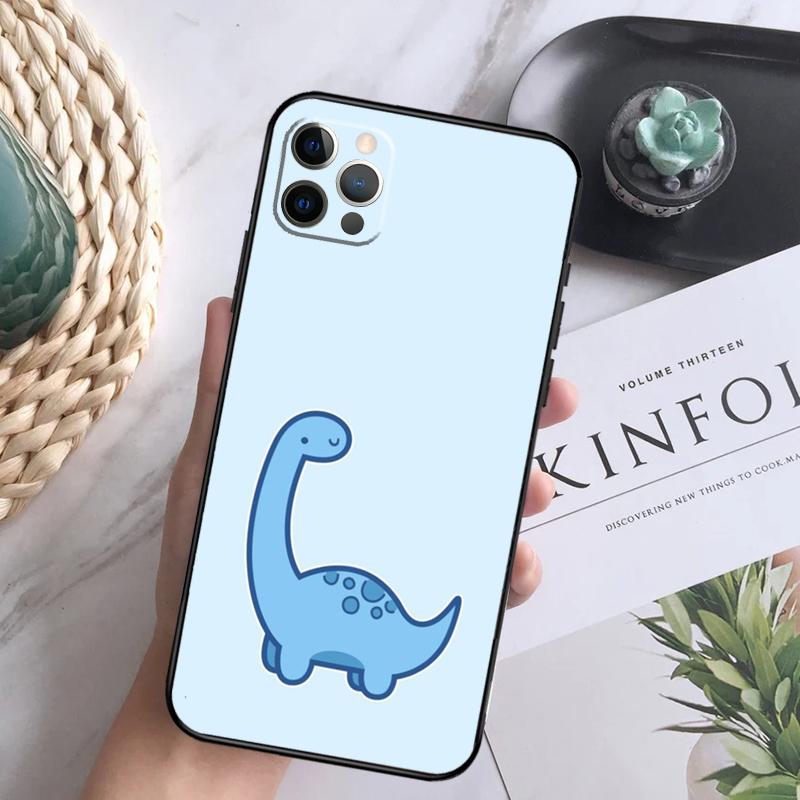 Cartoon Dinosaur Case For iPhone 15 11 12 13 14 Pro Max XS XR X 7 8 Plus 12 13 Mini 16 Pro Max Soft Cover