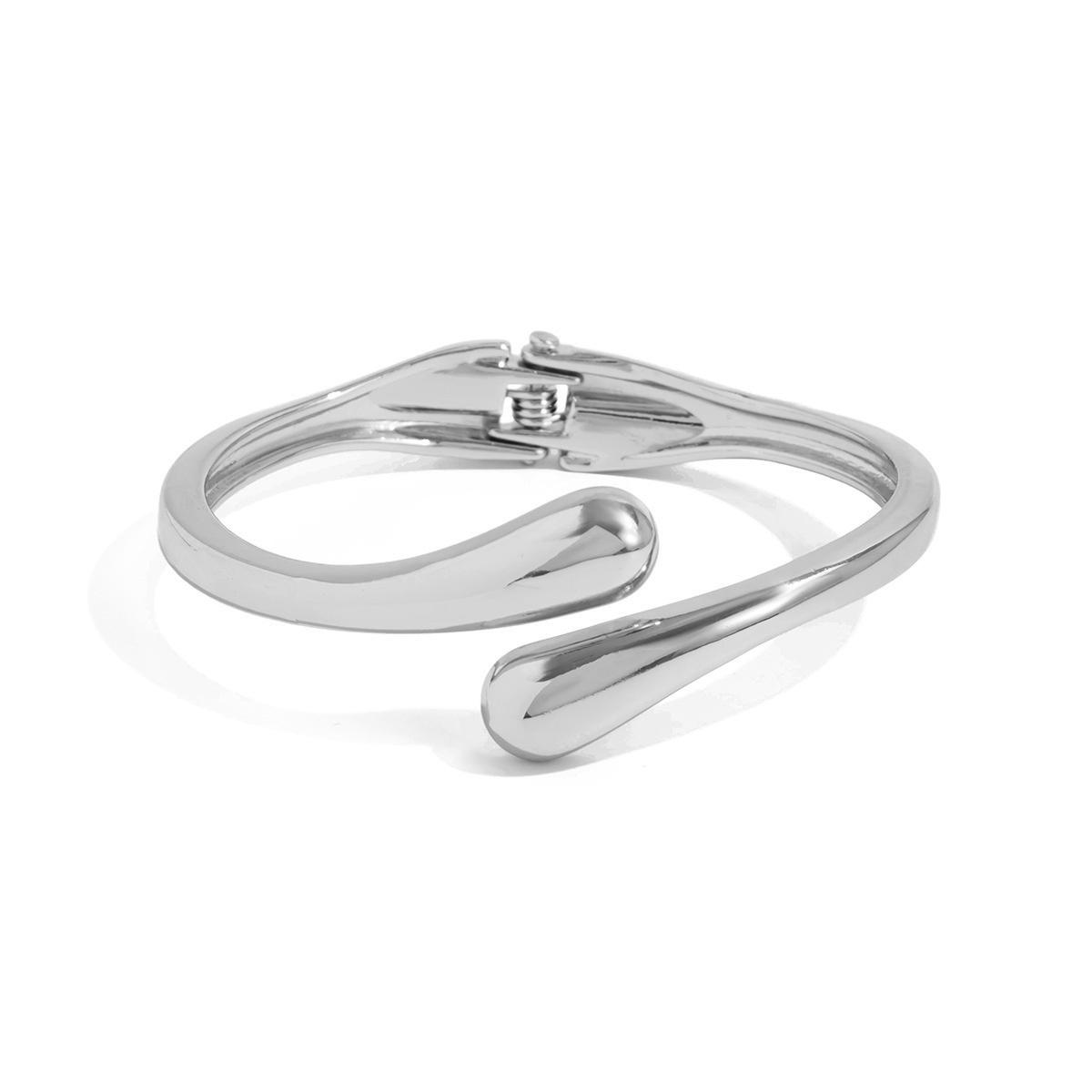 

DIEZI Exaggerated Gold Silver Color Metal Cuff Bangles for Women Men Gift Hip Hop Punk Geometric Round Bracelet Party Jewelry