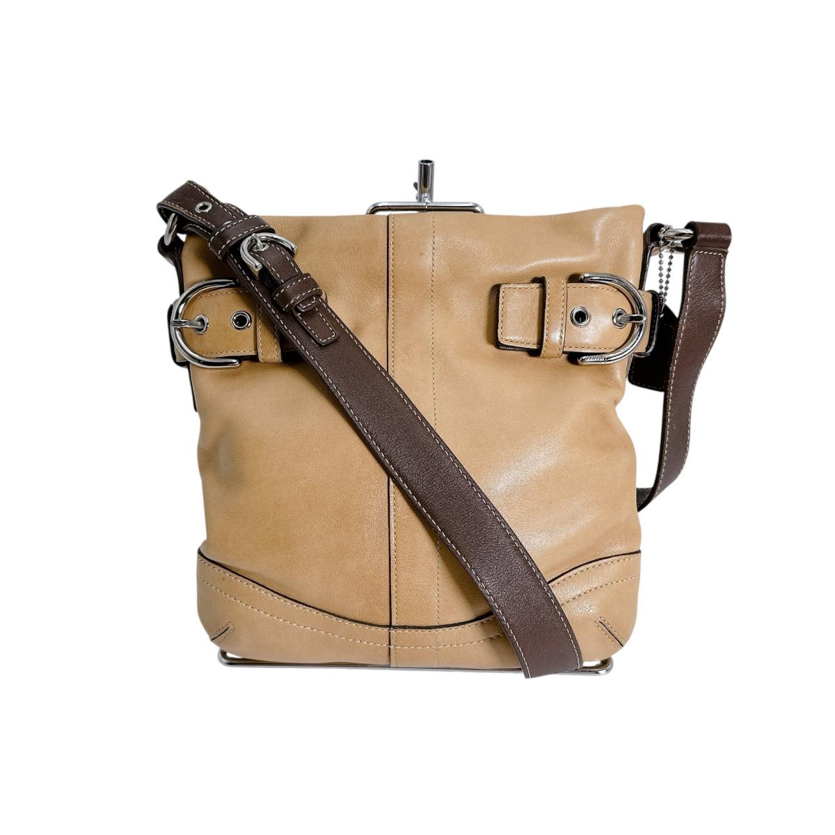 COACH Plain Long shoulder Shoulder Bag leather Brown Women J05S-3594 Used