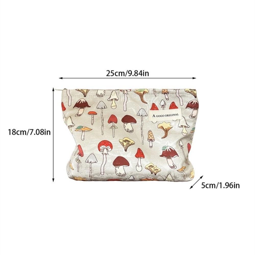 Tragbare Kosmetiktasche mit Reißverschluss Pilz Große Kapazität Kulturtasche Make-up-Tasche Outdoor