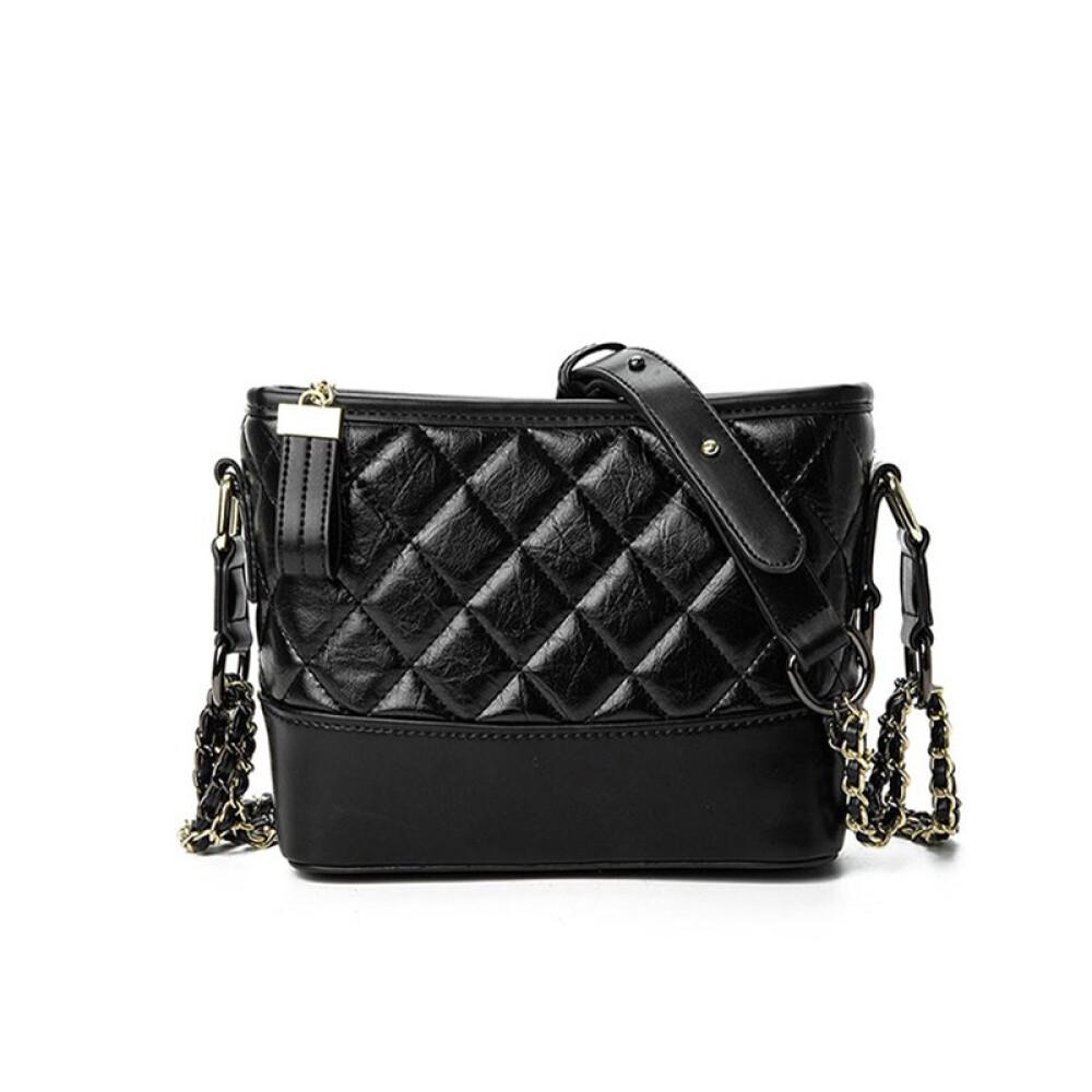 The New 2024 High Sense Fashion Patchwork Bag Single Shoulder Crossbody Bucket Bag Length 19cm Wide 7cm15cm