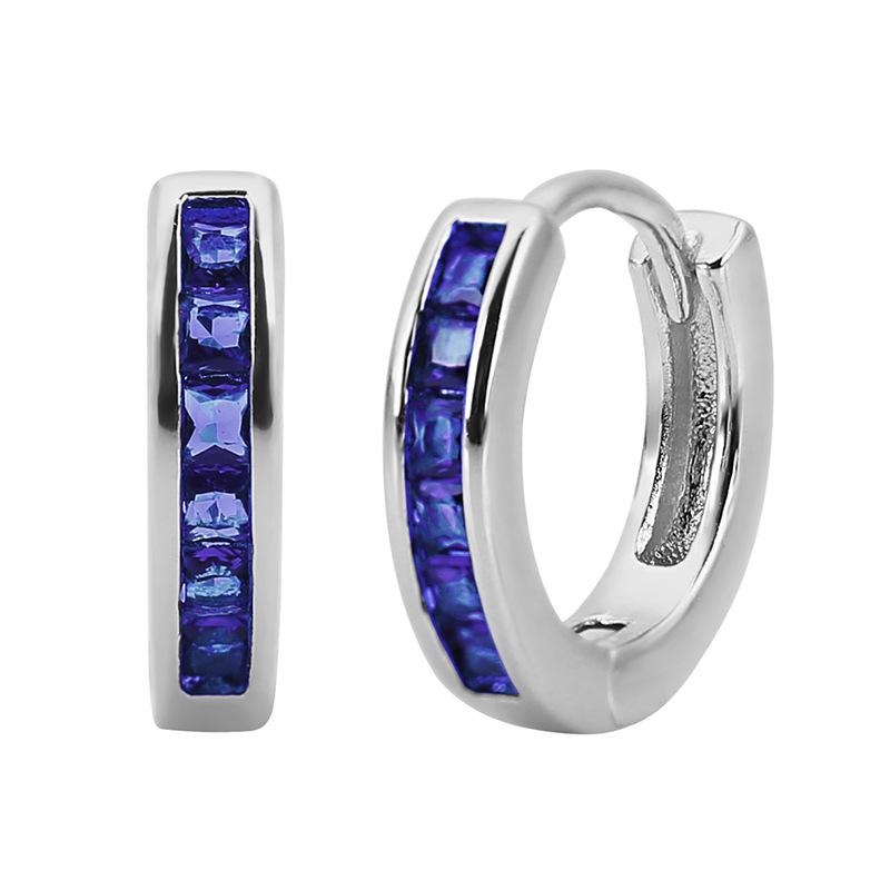 Minimalist Micro Paved Zircon Single Row Hoop Earrings Chic Advanced Sense Versatile Ear Buckle Jewelry For Women
