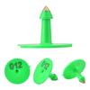 1 100 Number Round Plastic Livestock Ear Tag Animal Tag for Goat Sheep Pig (Green)