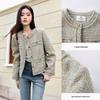 Xiangying Elegant French Style Short Tweed Jacket