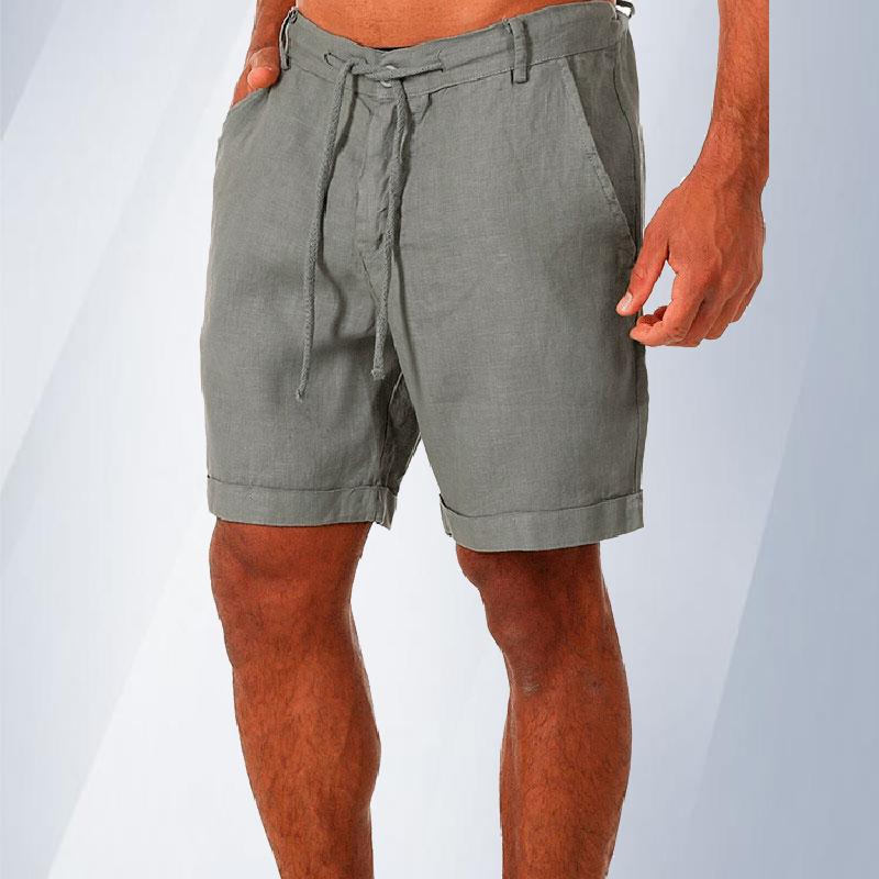 Summer Men's Cotton Linen Shorts Men Cotton Beach Short  Wild Leisure Loose Solid Cargo Shorts for Men Sweatshorts