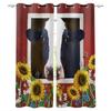 Animal Cow Color Oil Painting Window Curtains Bedroom Kitchen Drapes Panel Curtains for Living Room Christmas Home Decor