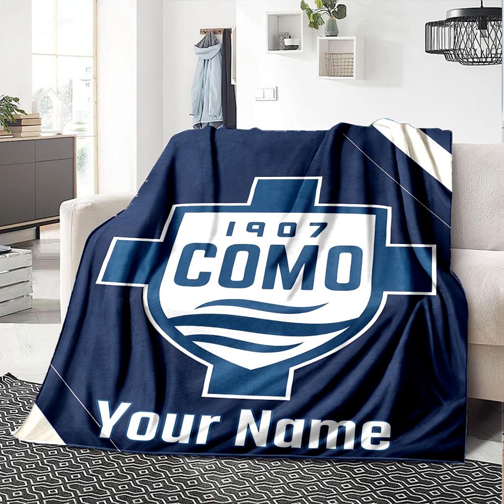 1pc Como1907 Blanket with Custom Name, Gift, for Men and Women, Soft Blanket, Good for Sofa Bed Couch Travel, Lightweight Flannel Blanket