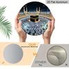 2D Flat Retro Aluminum Wall Decorations In Various Sizes. Mecca Kaaba Night View Grand Mosque Pilgrimage Scene Decorations Are Ideal for Home