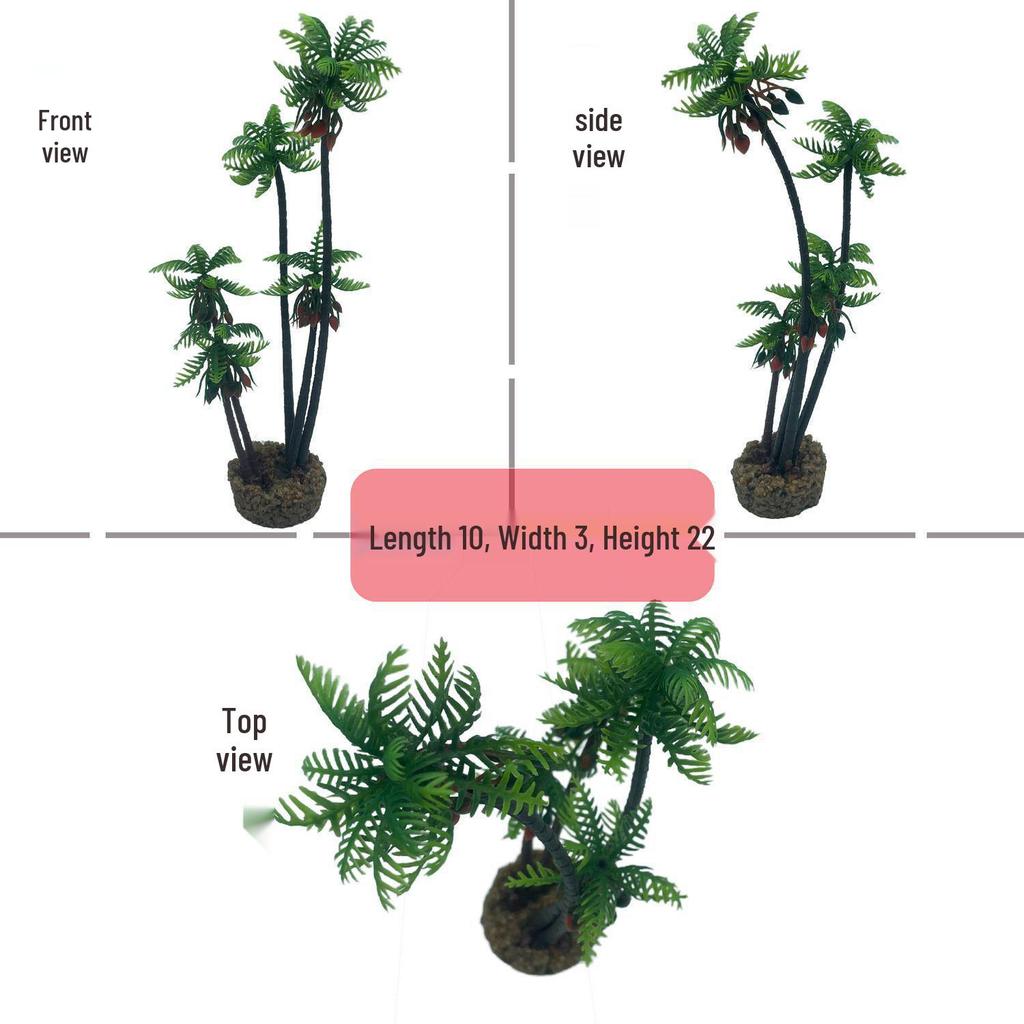 Kokospalme Aquarium Dekoration: Große, mittlere und kleine Aquariendekorationen für die Landschaftsgestaltung und Innendekoration.