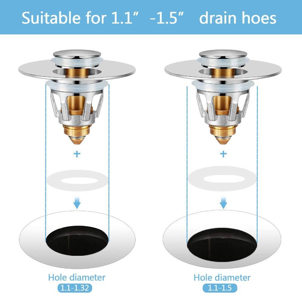 Copper Sink Stopper Pop Up Sink Drain Strainer Universal Sink Plug  Bathroom