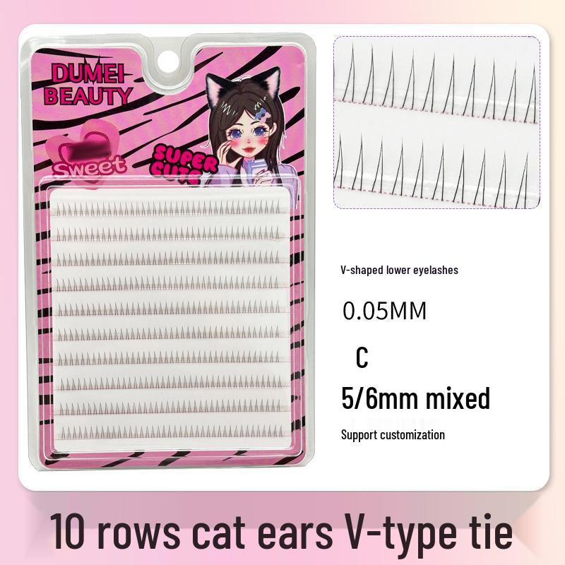 10-Row Autumn Leaf & Sunflower Faux Eyelashes - Flat, Glue-Free