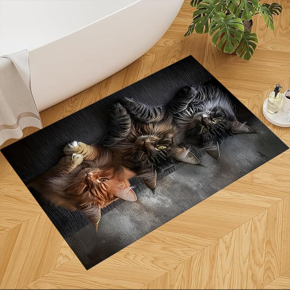 Sunflower Field Cat Dream Non-Slip Home Carpet Design for Office Decor Living Room Bedroom Gift