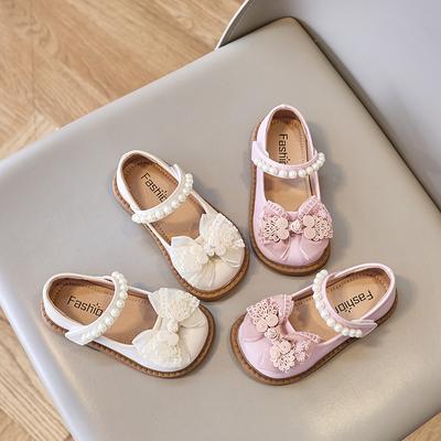 Kinderen Meisjes Leer Mode Zoete Strik Prinsessenschoenen Lente Bruiloft Optreden