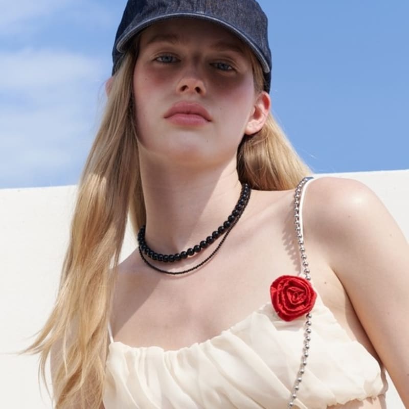 LIEBE MICH MONSTER Vintage Denim LMM Logo Baseballkappe_Schwarz