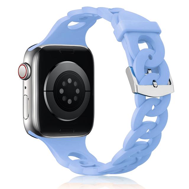 Silikonarmband für Apple Watch Band 45mm 44mm 40mm 41mm 42mm 49mm atmungsaktives Armband correa iWatch Ultra Serie 8 7 6 5 4 SE