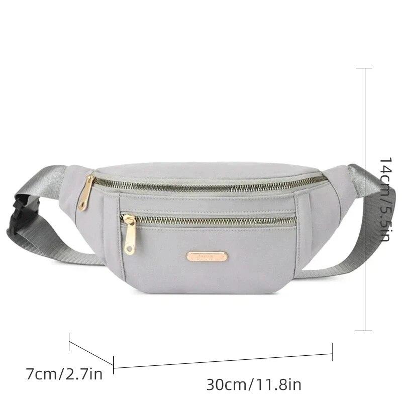 Midjeväskor för kvinnor Oxford Fritidsfärg Midjeväska Axel Crossbody Bröstväskor Handväskor Matchande Messenger-bältesväskor