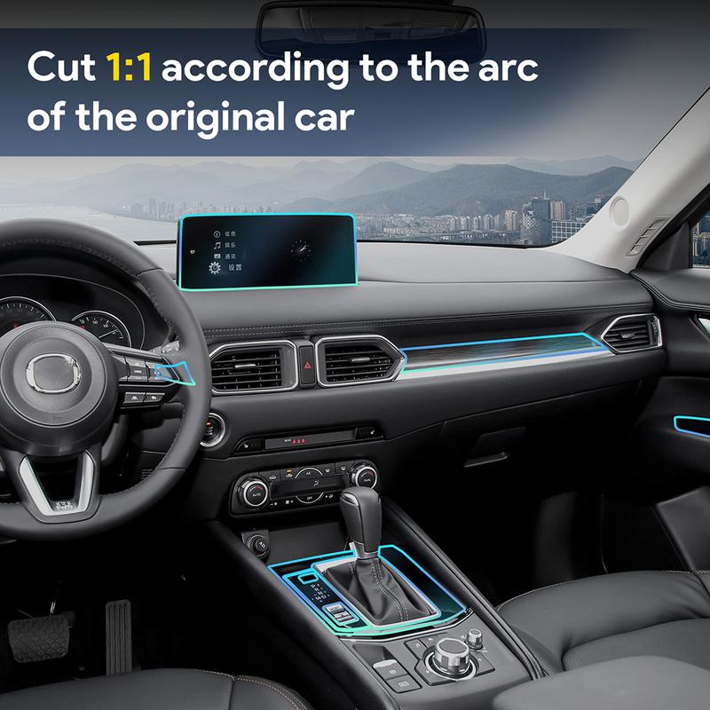 For Mazda CX-5 CX5 2017-2024 Interior Protection Film TPU Anti-scratch Sticker Dashboard GPS Navigation Transparent Accessories
