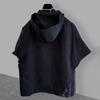 Herren Sommer Arbeitskleidung Kurzarm Sweatshirt Einfarbig Locker Geschnitten Entspannt Kapuzenjacke Sonnenschutz
