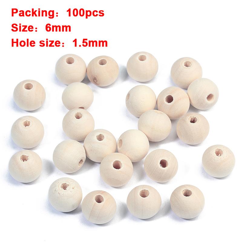 

Louleur High Quality Vintage Natural Big Hole Wooden Beads For Necklace Bracelet Charms for Diy Jewelry Making Hair Accessories