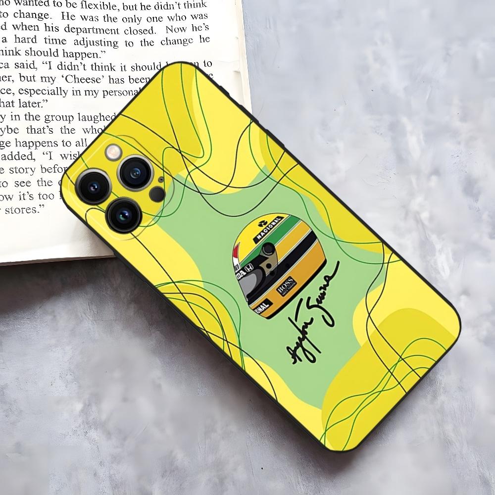 Ayrton Senna F1 Phone Case for iphone 15 14 Pro 13 Mini 11 12 Max Xr X Xs 8 Plus Shockproof Back Cover
