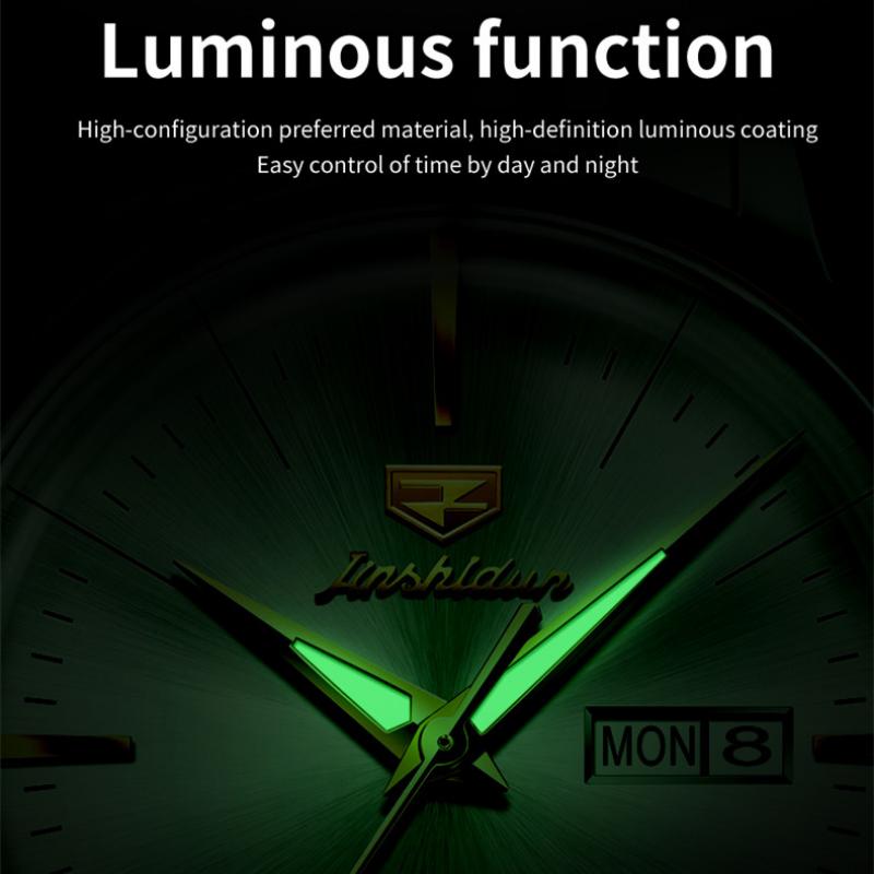 JINSHIDUN New Business and Leisure Men's Watch Business Simple Waterproof Luminous Automatic Mechanical High-end Men's Watch