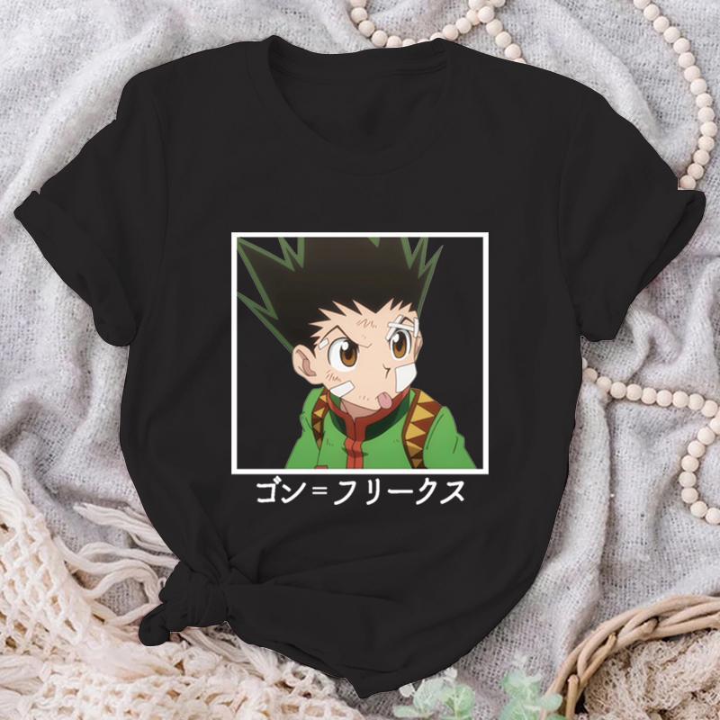 

Новая футболка с графическим принтом GON FREECSS, женские модные футболки с круглым вырезом, уличная одежда, повседневные футболки в стиле Харадзюку с аниме 4XL