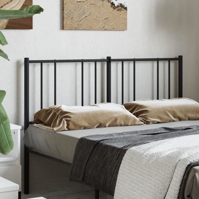 VidaXL Black Metal Headboard 160 Cm 352515