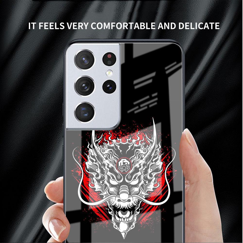 Husă de Sticlă cu Animal Tigru Pentru Samsung Galaxy S22 S20 FE S21 Plus Husă Telefon S10 5G S9 Note 20 Ultra 10 Lite Carcasă