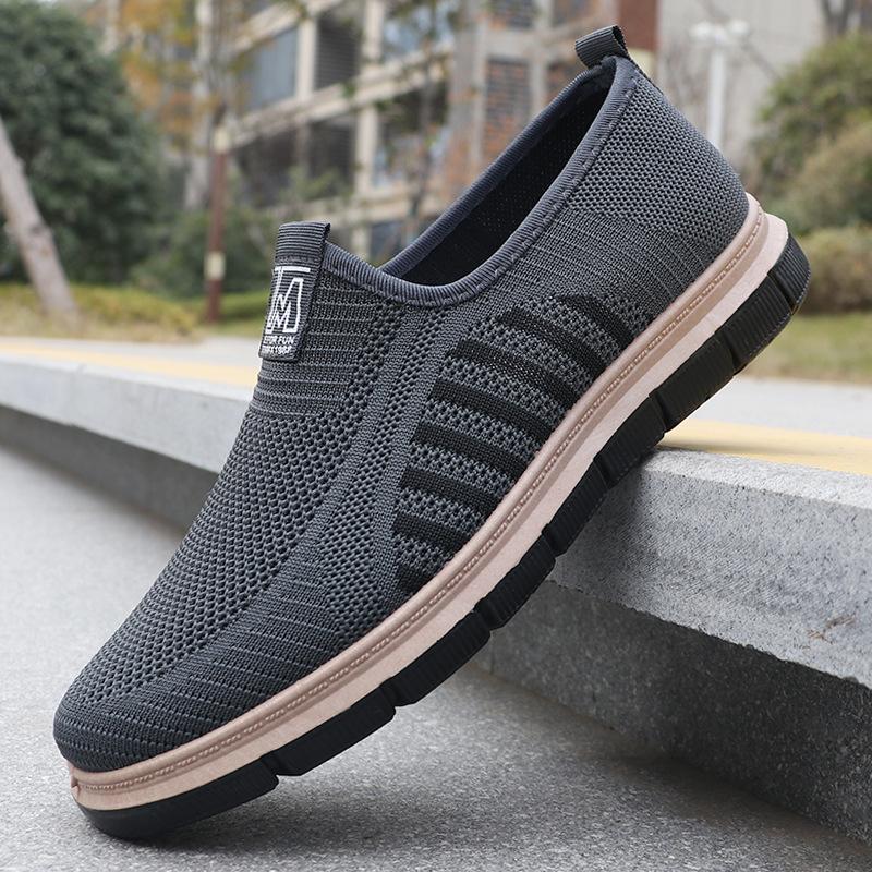 Men's New Shoes, Men's Flying Woven Shoes, Soft Soled Casual Shoes, Sports Shoes