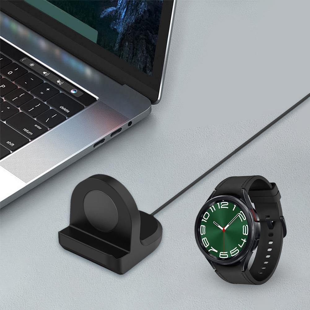 Suporte de Carregador de Silicone Base Antiderrapante Suporte Dock de Carregamento Suporte de Carregamento Portátil Leve para Galaxy Watch6/Watch6 Classic