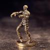 Brass Walking Dead Figurine Vintage Golden Zombie Miniature Collectible Solid Craft for Home Office Shelf Decor Gift