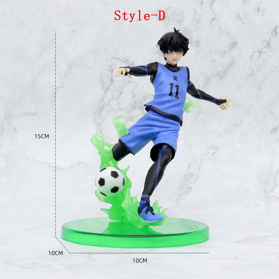 Anime BLUE LOCK Funny Football Sport Lover Soccer Fans Kick The Ball Action Figures Style Statues Home Ornament Desk Doll Toys