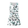 Women's Casual Fashion V-neck Sleeveless Floral Print Side Pocket Dress