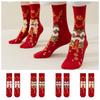 Plush New Year Red Socks Cotton Good Luck Socks Casual Lion Dance Red Socks  Gifts
