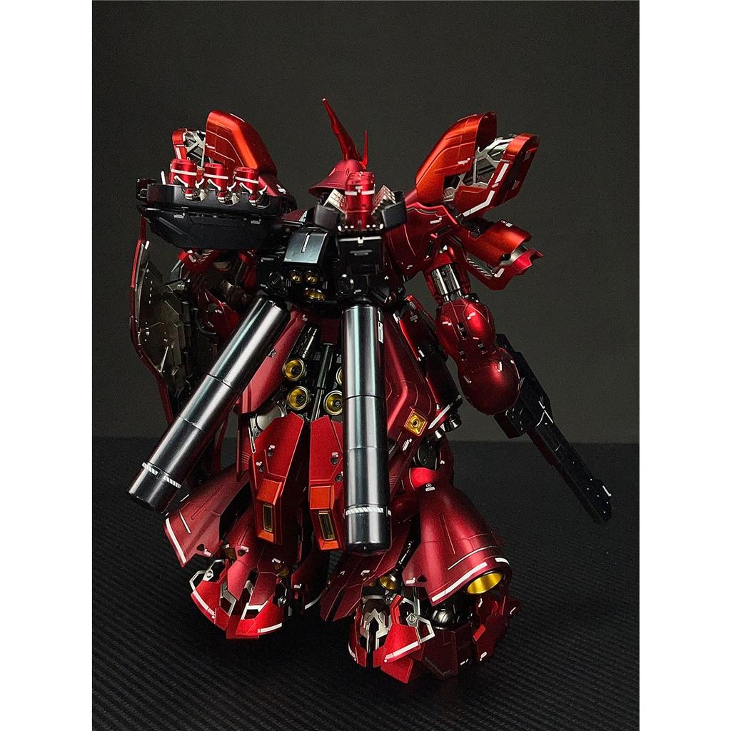 MG Sazabi 1/100 Gundam Model Kit Dragon Breath Red Matte Electro‑Mirror Finish No‑Gate Painted Assembly Figure