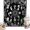 DIY Coloring Blanket With 24 Color Acrylic Markers Floral Theme Cloth Painting Throw Blanket For Sofa Bedroom Decor Gift