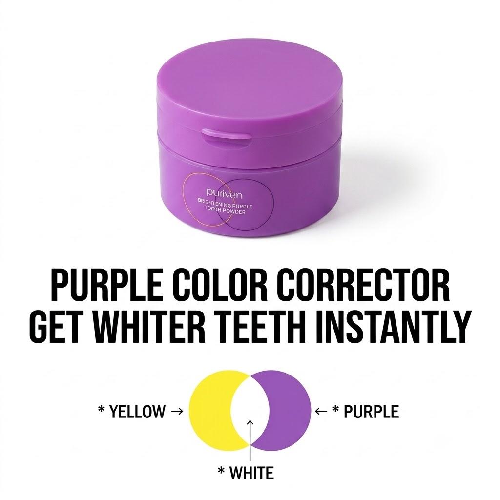 puriven purple powder toothpaste 40g (3 options)