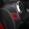 Dashboard Side Air Outlet Vent Cover For Jeep Wrangler JK 11-17 Red Carbon Fiber