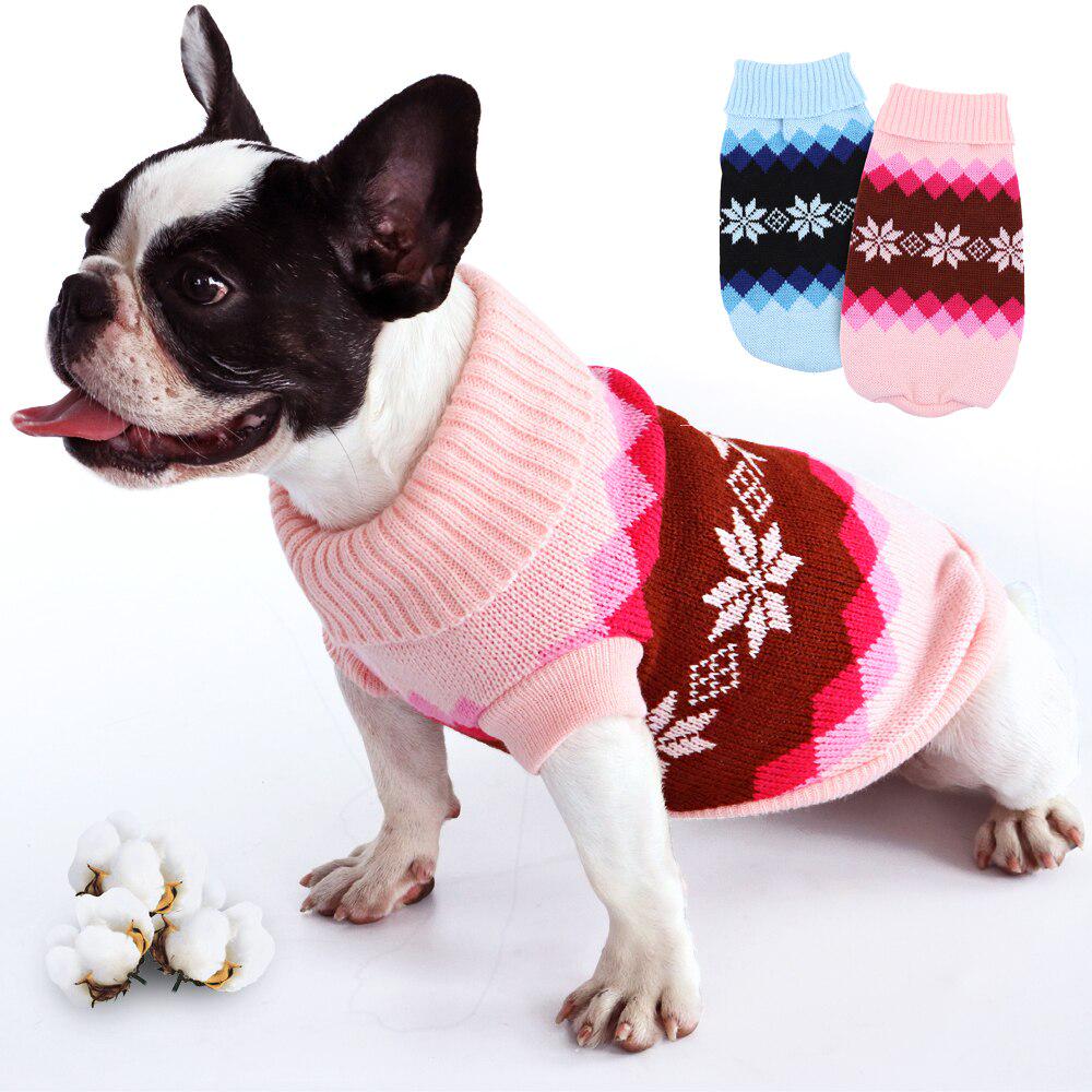 Buy Dog and Cat Sweater Christmas Puppy Dress High Collar Sweater Cat