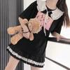 Mini Skirts Women Lace Ruffle Japanese Kawaii