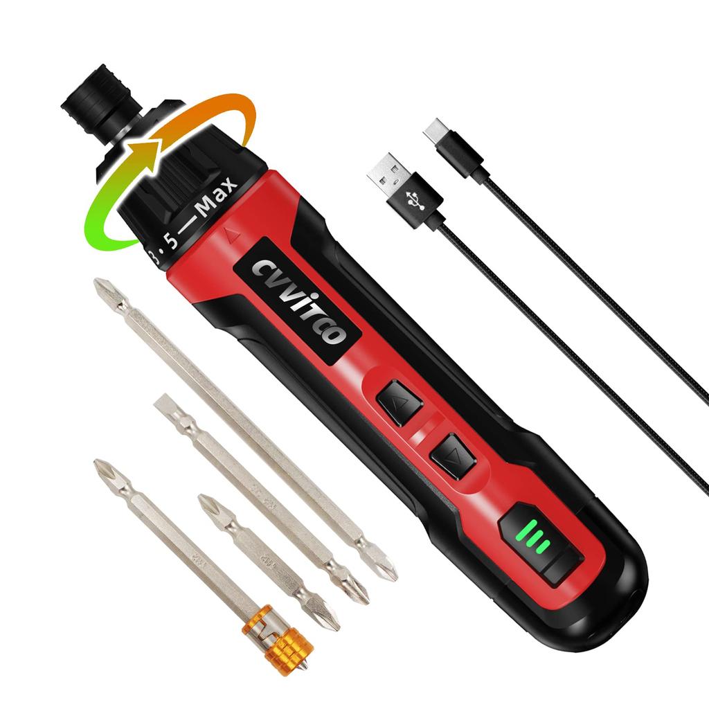 Kabelloser Elektrischer USB Für Zuhause Zum Montieren und Reparieren Heimwerken 3,6V Schraubendreher, Schraubenzieher, Elektrisch, 6Nm, Manuell, 20Nm, Verstellbar, Typ-C
