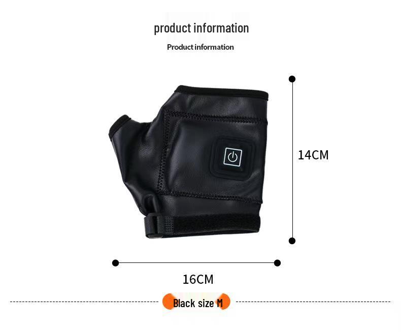 Guanti da Ciclismo Ricaricabili Riscaldati a Mezza Dita per Clima Freddo - Unisex Autunno/Inverno