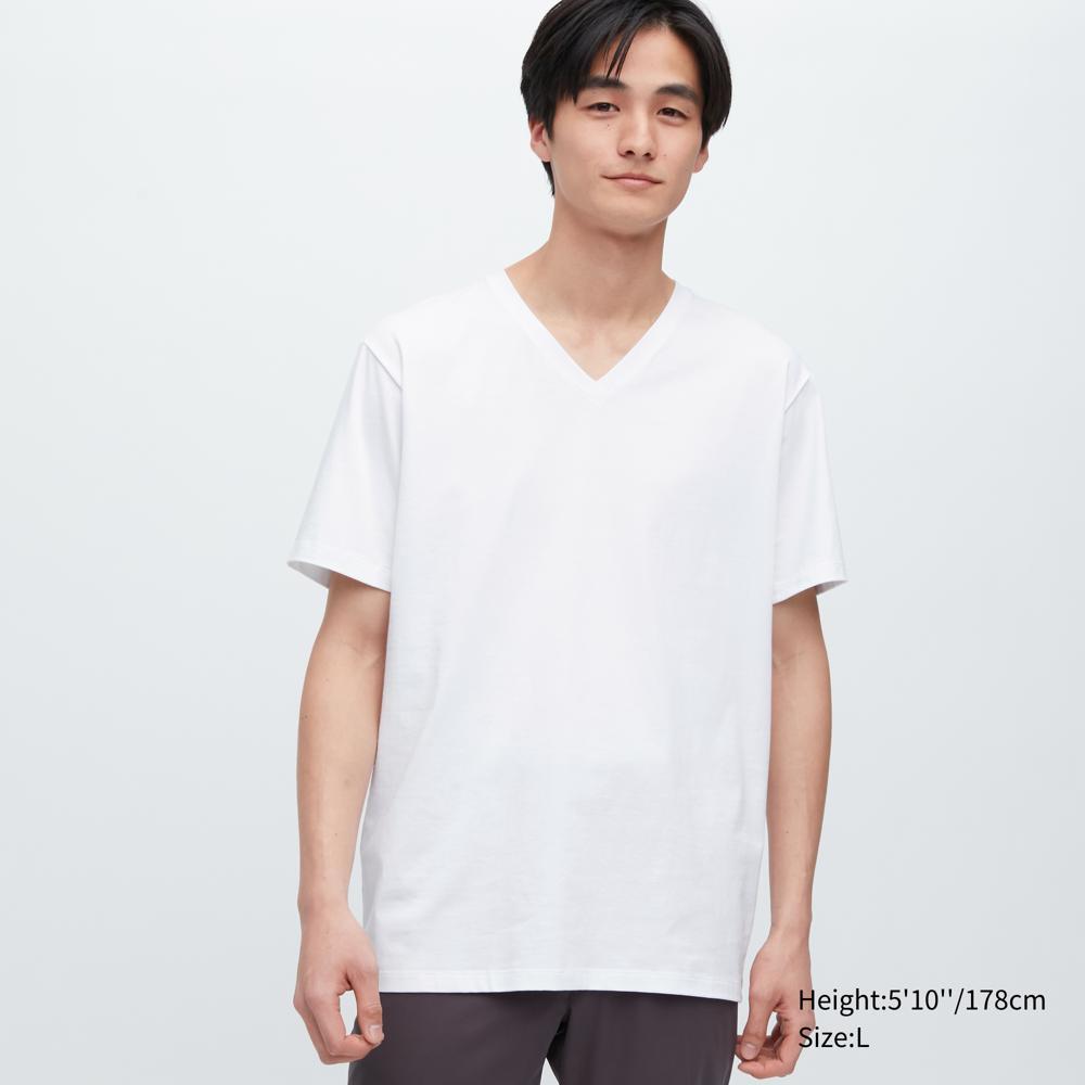 

UNIQLO AIRism Хлопковый воротник с короткими рукавами